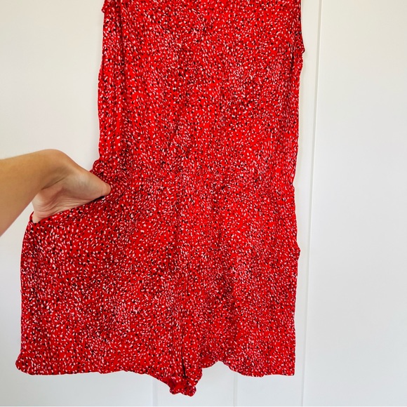 ba&sh Alio Rouge Jumpshort Romper Size Medium - Picture 6 of 9